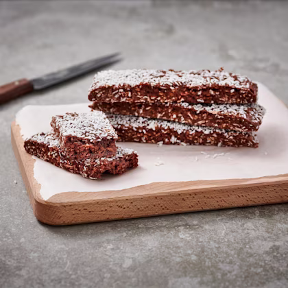 Proteinbars med kokos och choklad