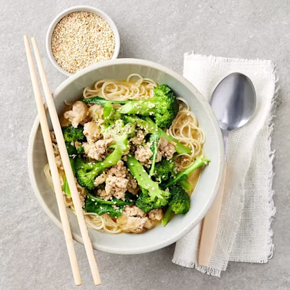 Kokosramen med kycklingfärs