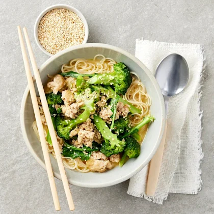 Kokosramen med kycklingfärs