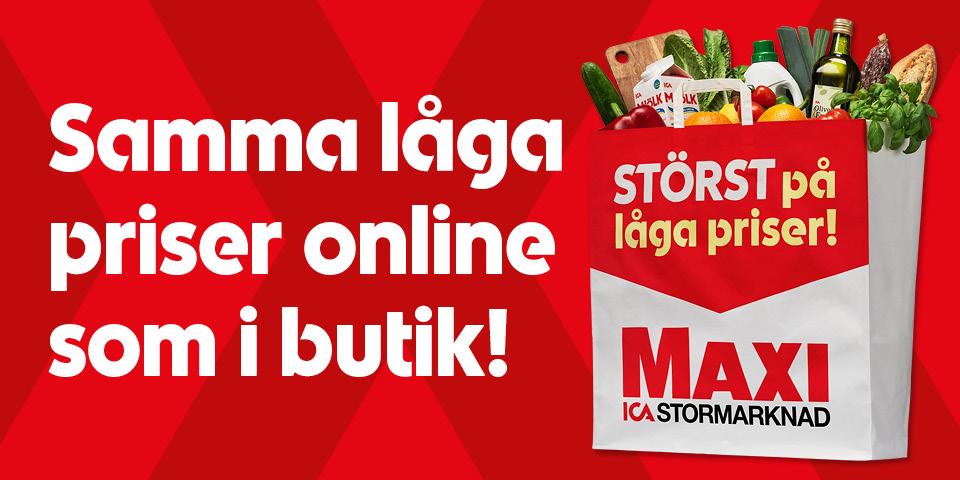 Handla online! Gratis plockavgift vid köp av 1500 kr. Störst på låga priser! Maxi ICA Stormarknad Borlänge.