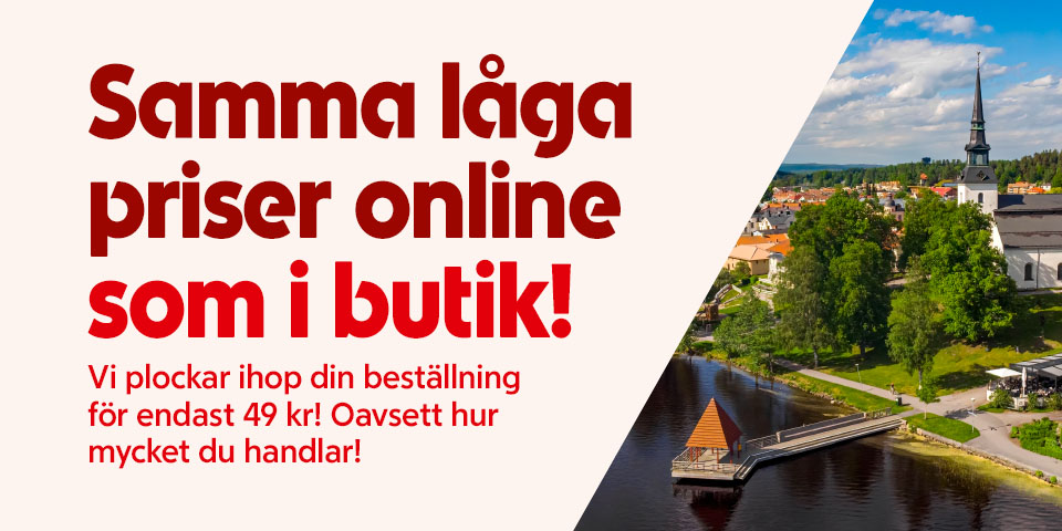 Samma låga pris online! Vi plockar ihop din beställning för endast 49 kr