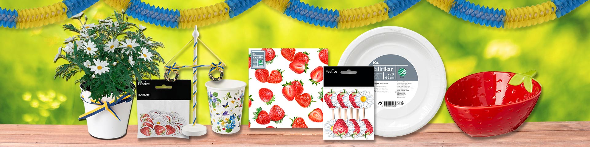 Klicka här för att handla produkter till midsommarpynt. 