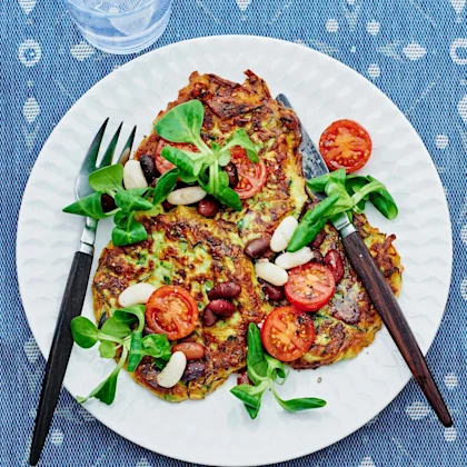 Zucchiniplättar med dill- och fetaost