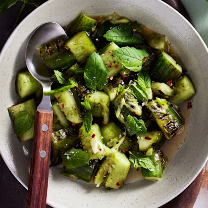 krossad gurka med lime