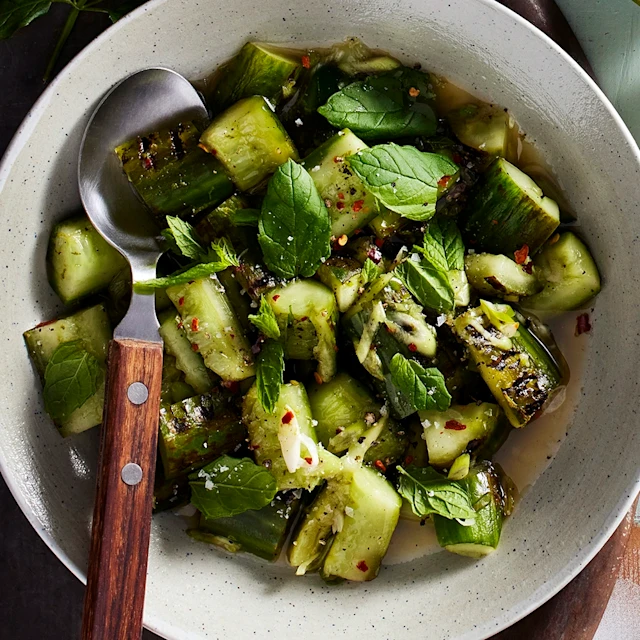 krossad gurka med lime