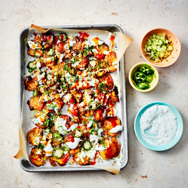 Rostad potatis med blue cheese dressing