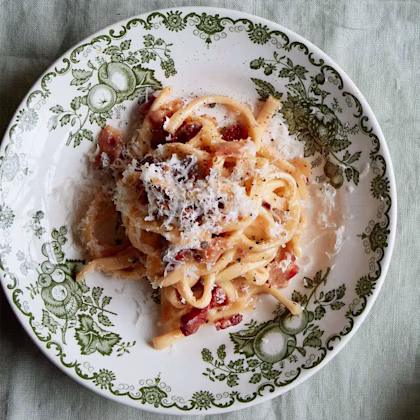 Äkta carbonara utan grädde
