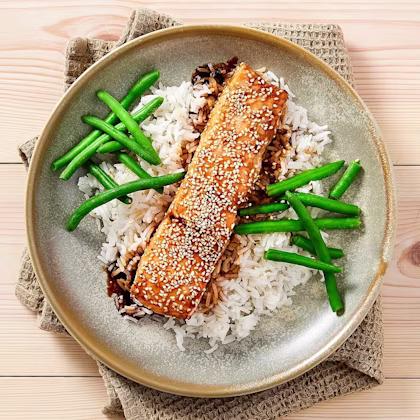 Lax i ugn med teriyaki