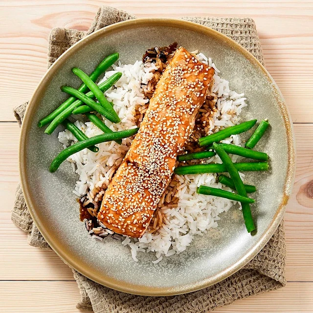 Lax i ugn med teriyaki