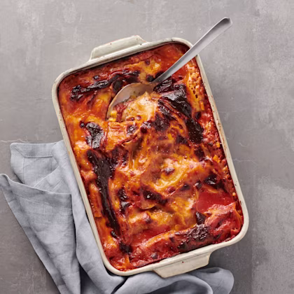 Lasagne med majs och tomat