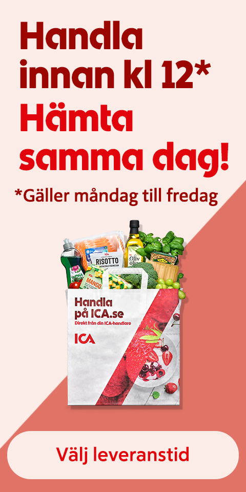 Handla innan kl 12 och hämta samma dag - Gäller måndag till fredag - Klicka här för att välja leveranstid!