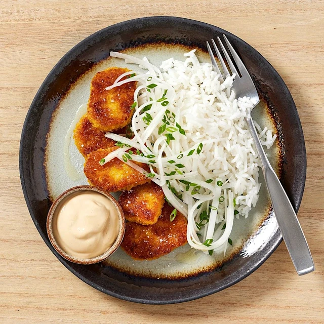 Vegonuggets med sojamajonnäs