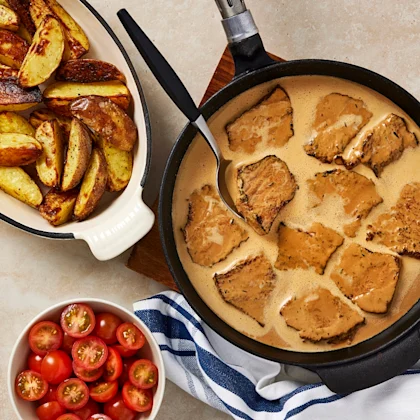 Fläskytterfilé i krämig sås och tomat