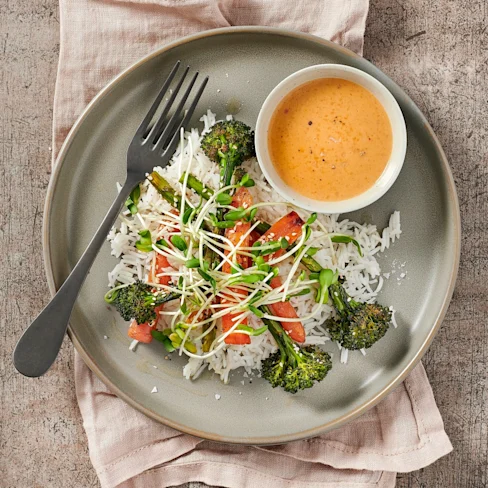 Rostad bellaverde med sataysås