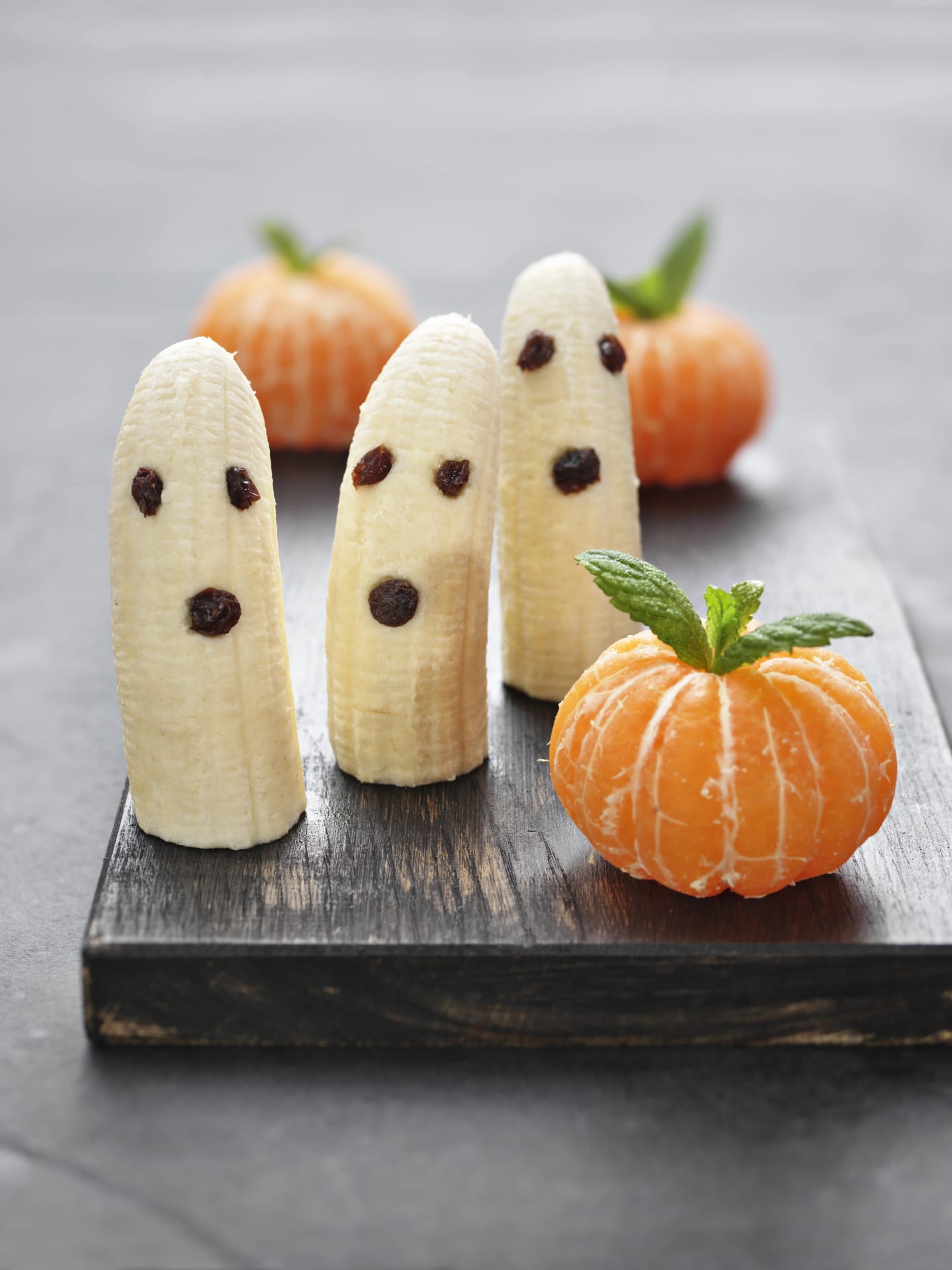 Minipumpor av clementiner och bananspöken