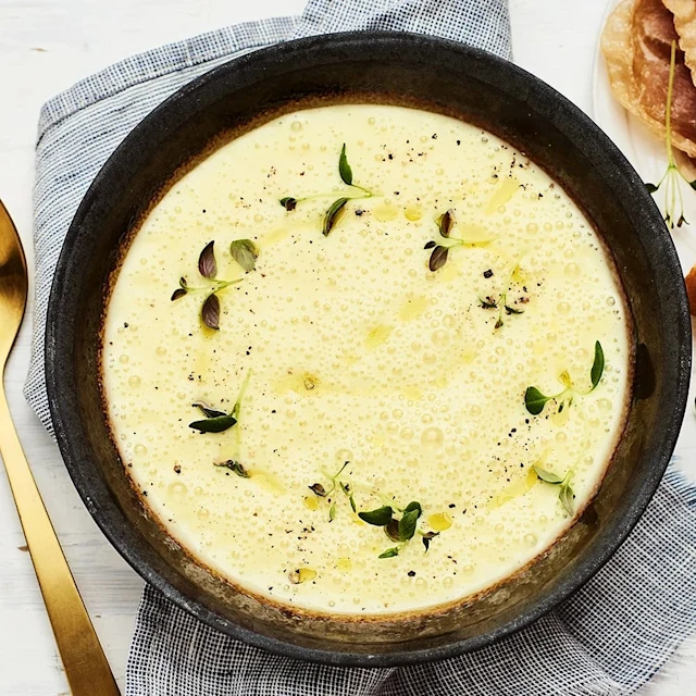 Jordärtskockssoppa med parmachips