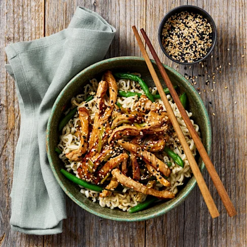 Nudelwok med ostronsås