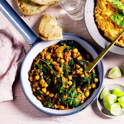 Masala med kikärter och spenat