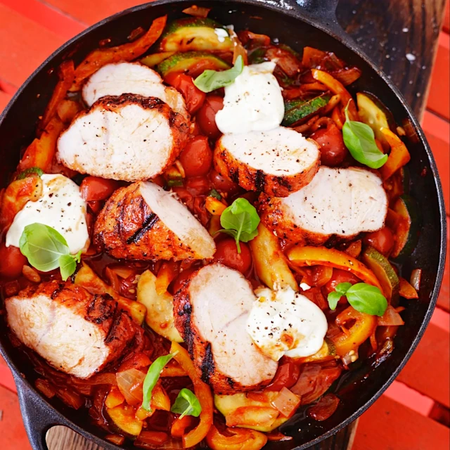 Grillad kalkonfilé med ratatoille