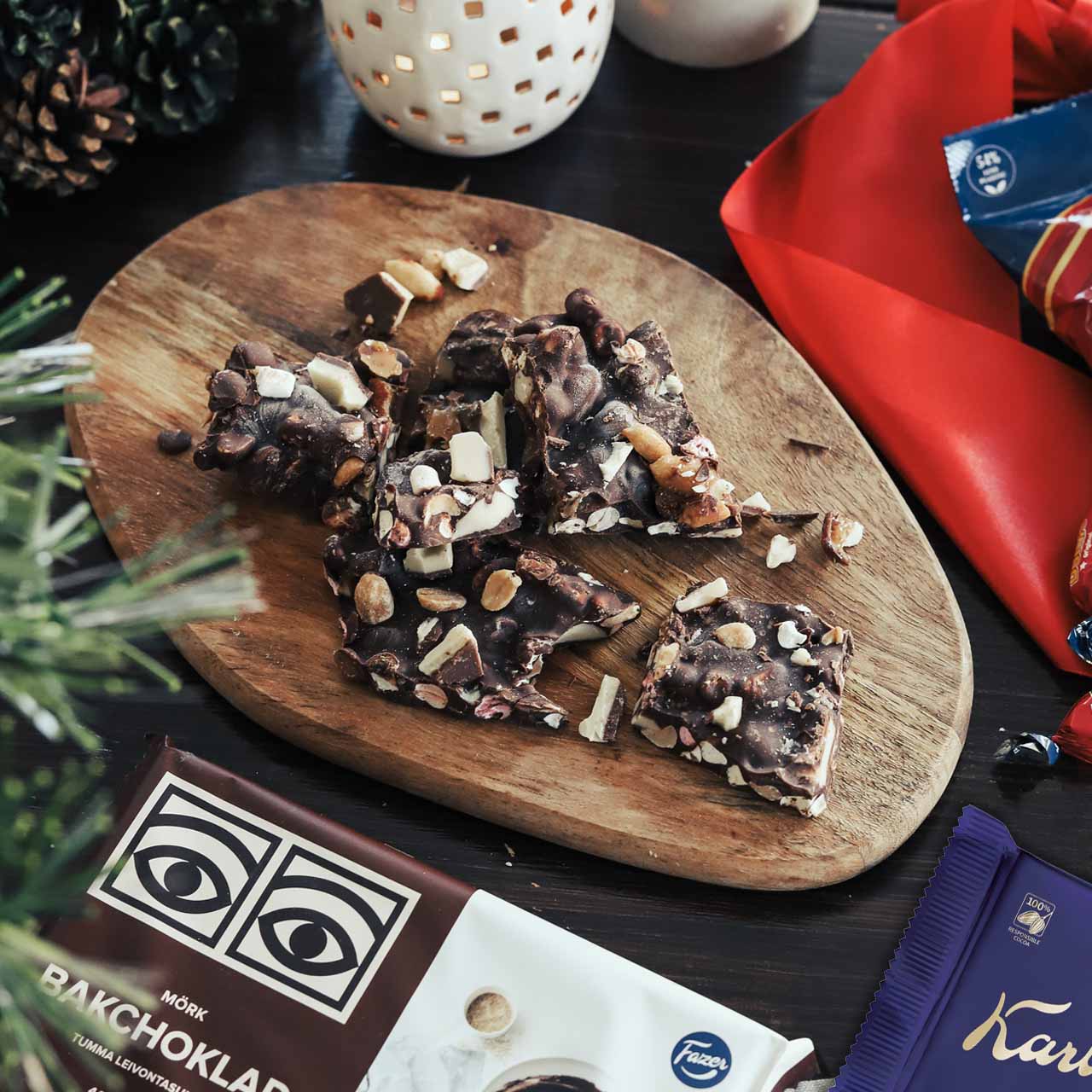 Fazers rocky road med dumle och minimarshallows