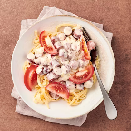 Linguine med kycklingchorizo