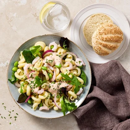 Pastasallad med räkor