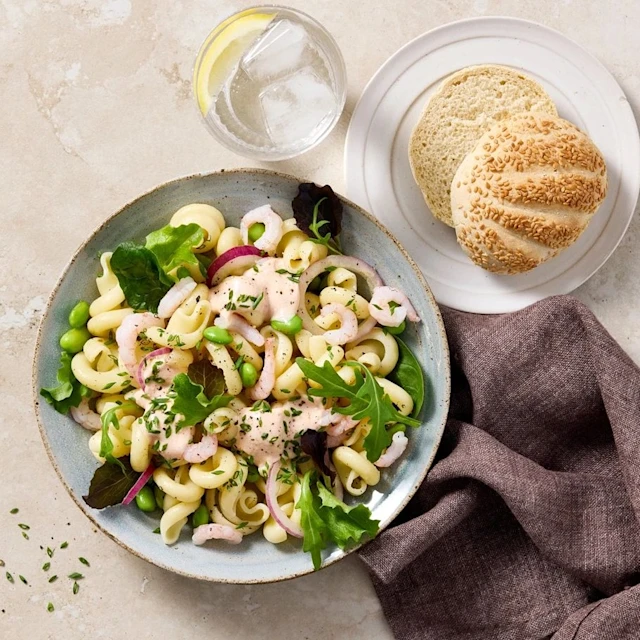 Pastasallad med räkor