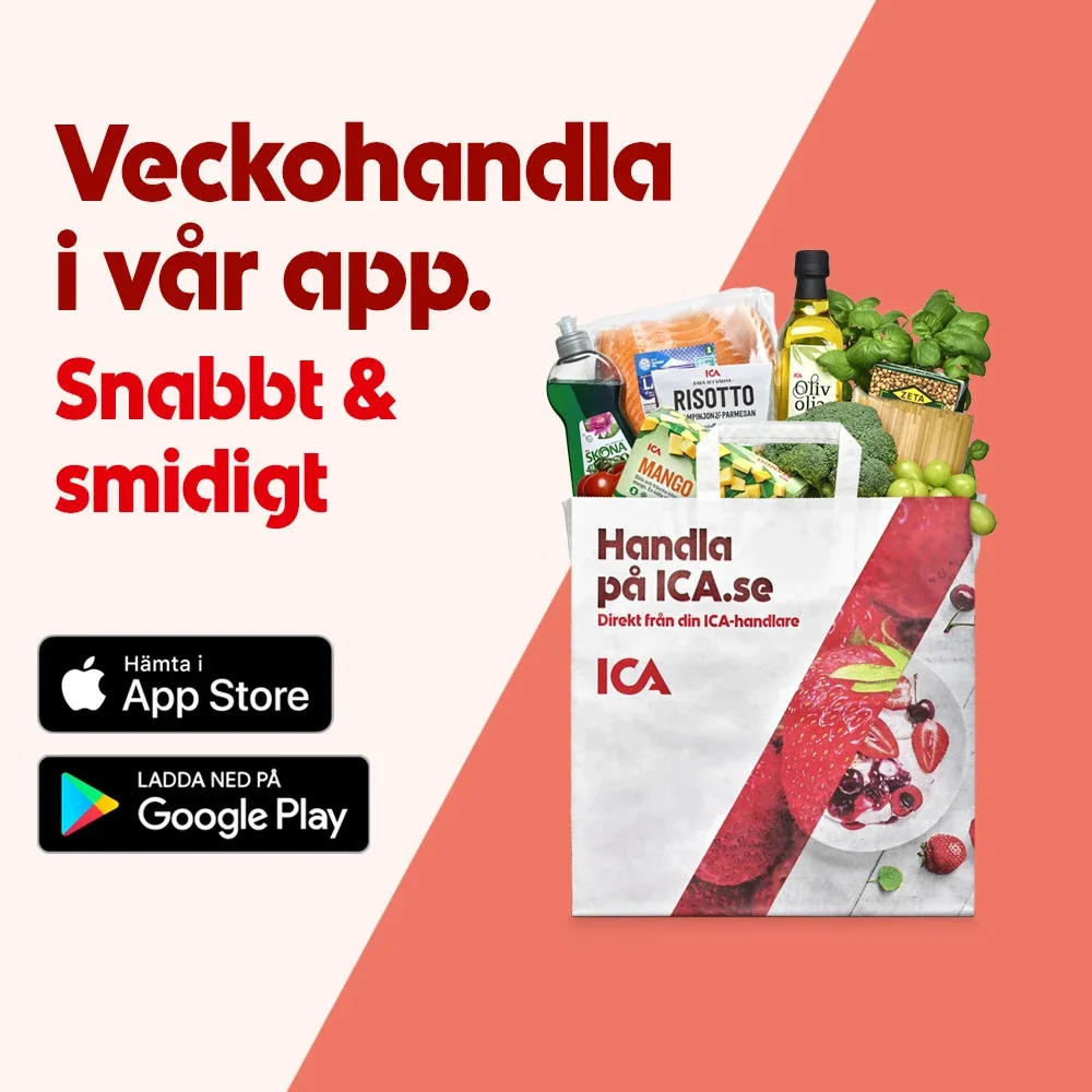 Bild som visar nedladdning av Handla online-appen