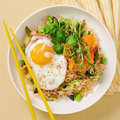 Kimchi fried rice med ägg
