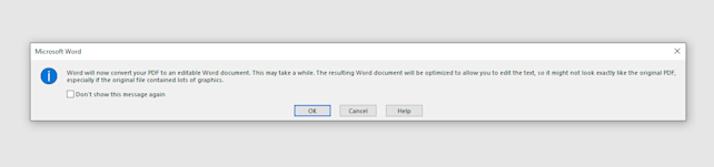 Convert PDF to Word using Microsoft Word