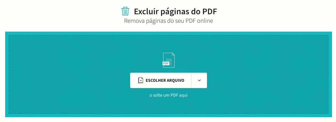 Como deletar páginas do PDF
