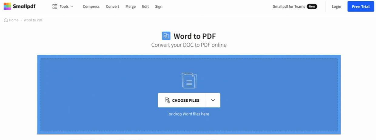 word to pdf converter online free