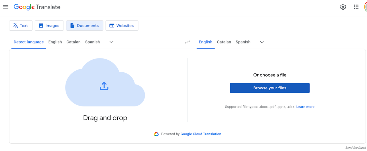 Google online document translator hotsell