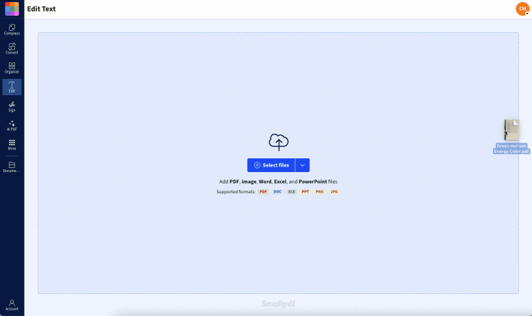 Revealing hidden text in a PDF using Edit PDF