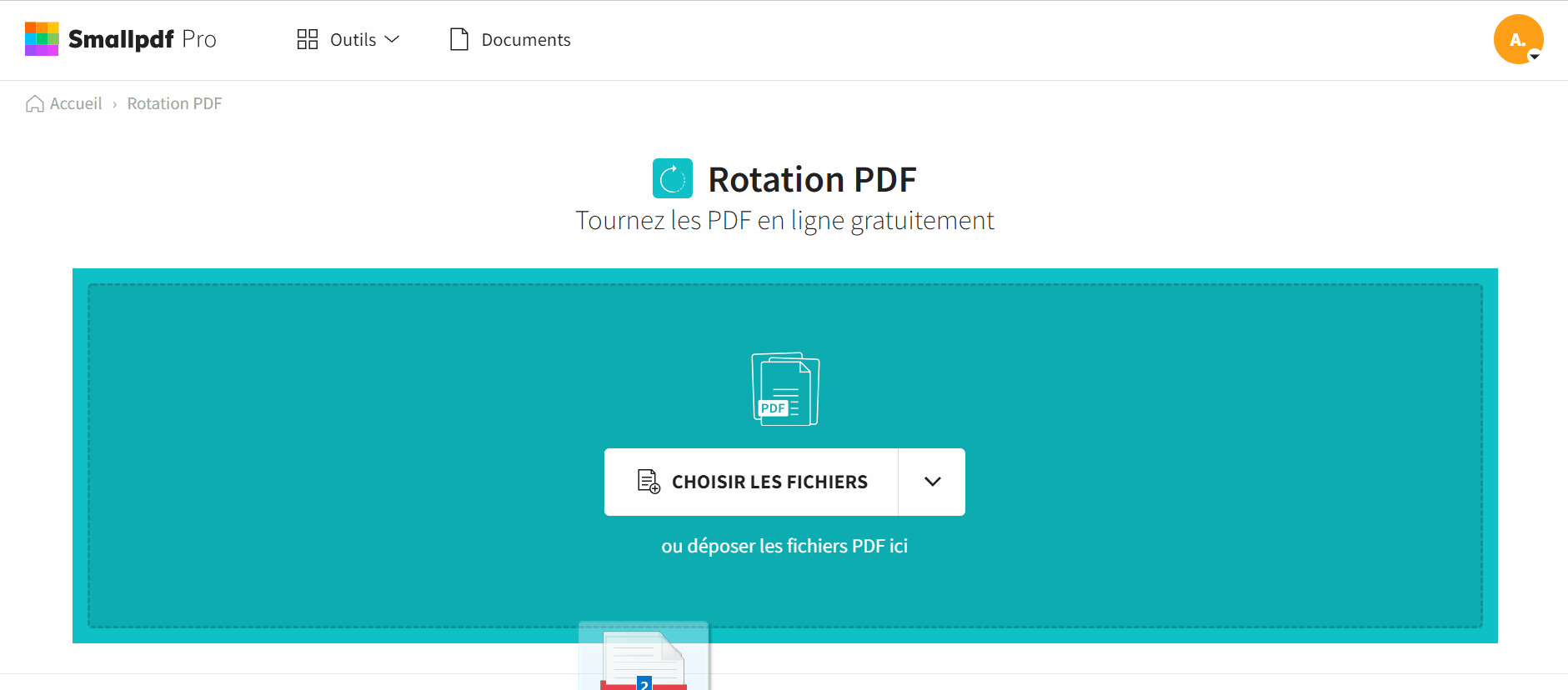 2021-11-10 - Comment faire pivoter un PDF scanné gratuitement - outil Rotation PDF, plusieurs documents