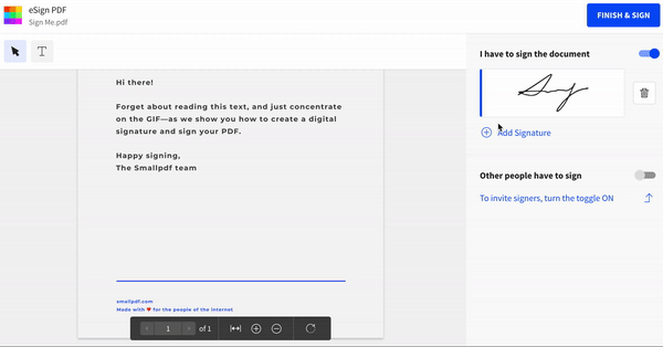 small pdf e signature