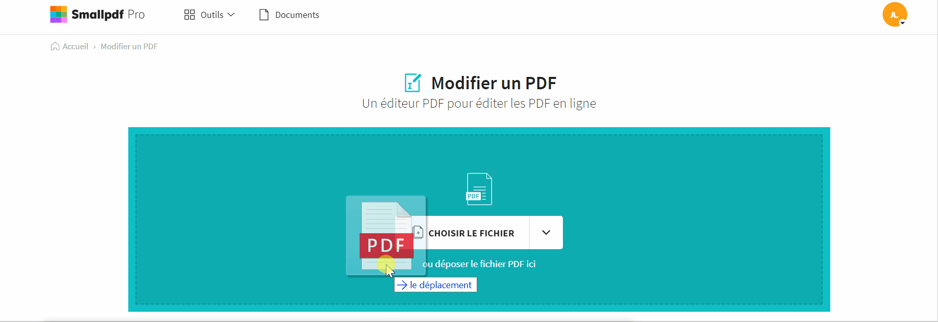 2021-11-17 - Comment masquer du contenu dans un PDF - outil Modifier PDF sur Smallpdf