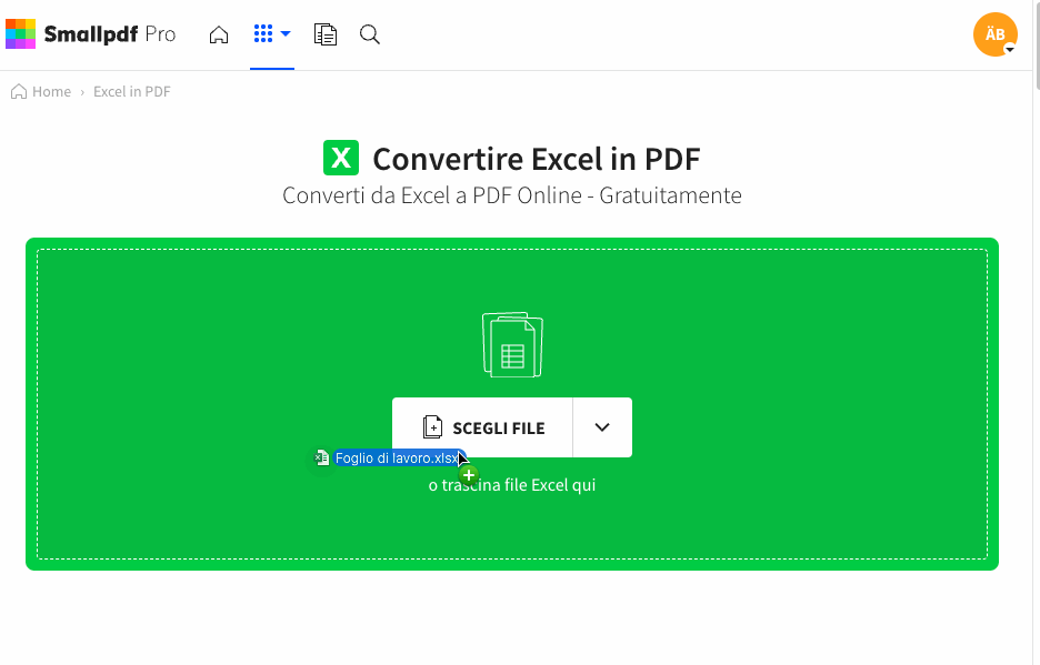 2023-04-09 - Come convertire file da Excel a PDF