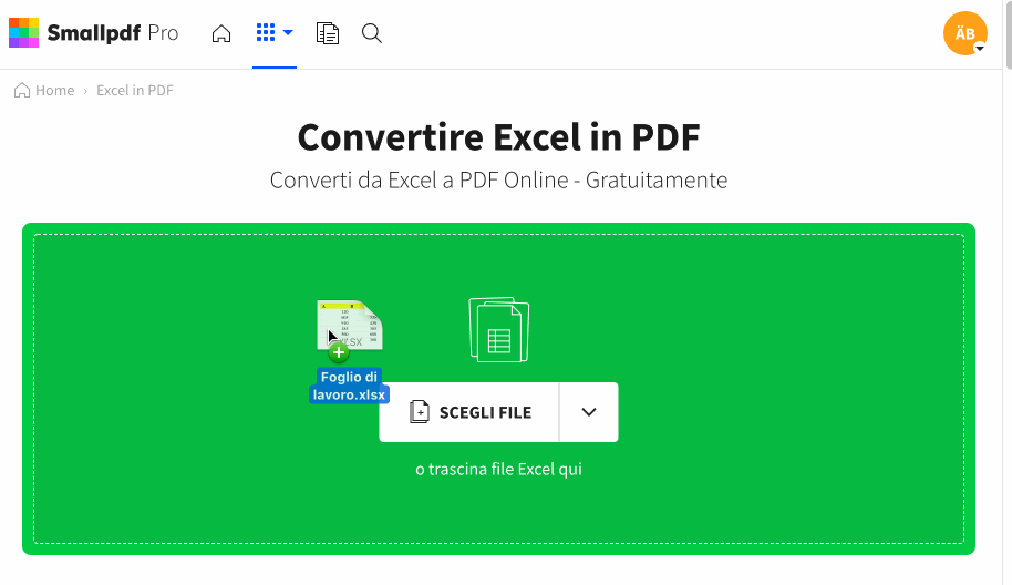 2023-09-04 - Come convertire da Excel a PDF
