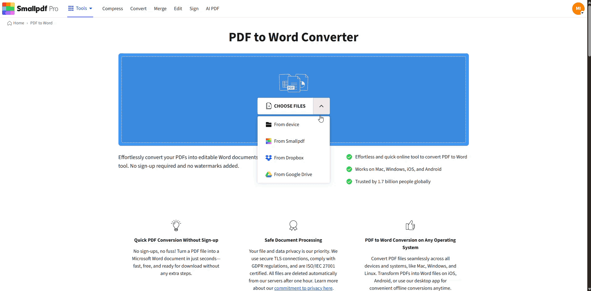 Converting Large PDF to Word