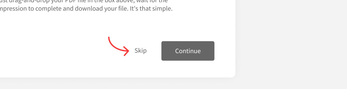Skip a step (for example in an onboarding flow)