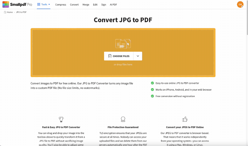 Merge JPG Files Into One Online | Smallpdf