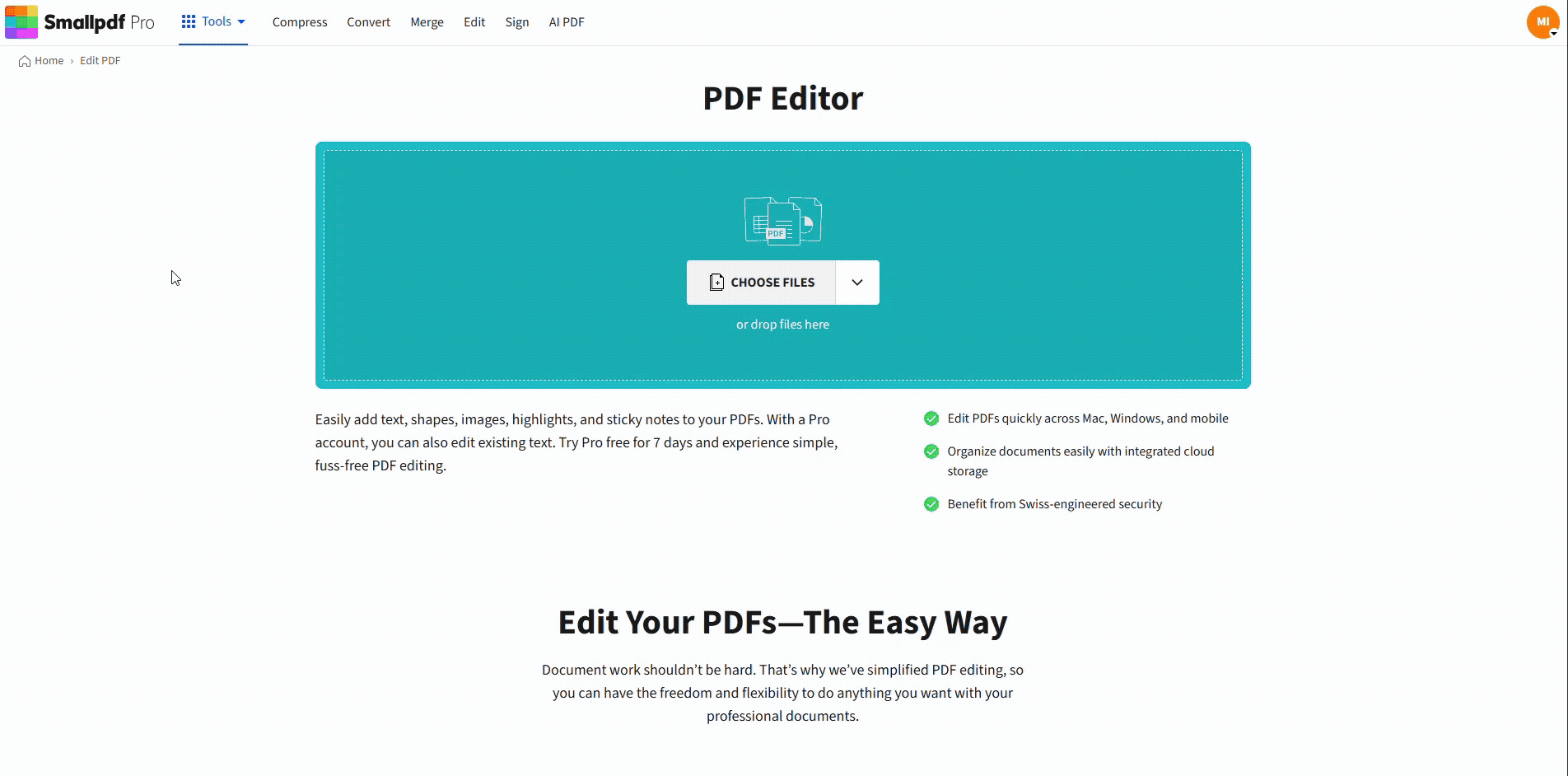 Insert image into PDF online