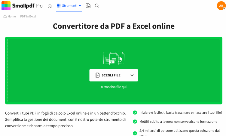 2023-12-08 - Come convertire da PDF a Excel gratuitamente e senza convertitore