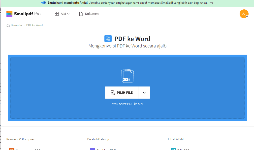 2020-08-13 – PDF2WORD – Ubah PDF ke Word Online Gratis – Alat PDF2WORD