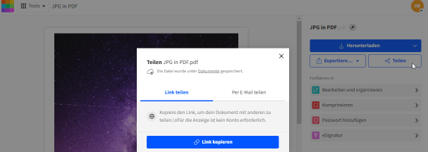 2023-11-29 - Online Dateien in PDF umwandeln - Teilen