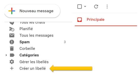 2020-06-02 - Comment créer des dossiers sur Gmail - cliquer sur Créer un libellé sur Gmail