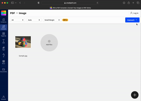 Convert JPG to PDF at 200 KB or Less