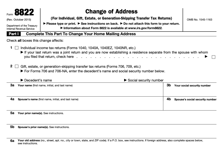 Form 8822 Download