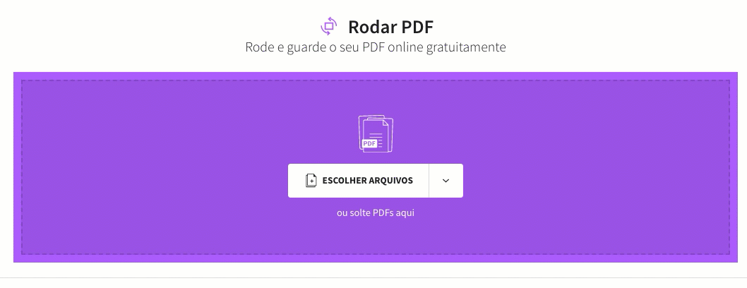 Como girar apenas uma página PDF